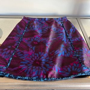 J. Crew Mini Skirt in Midnight Floral Jacquard